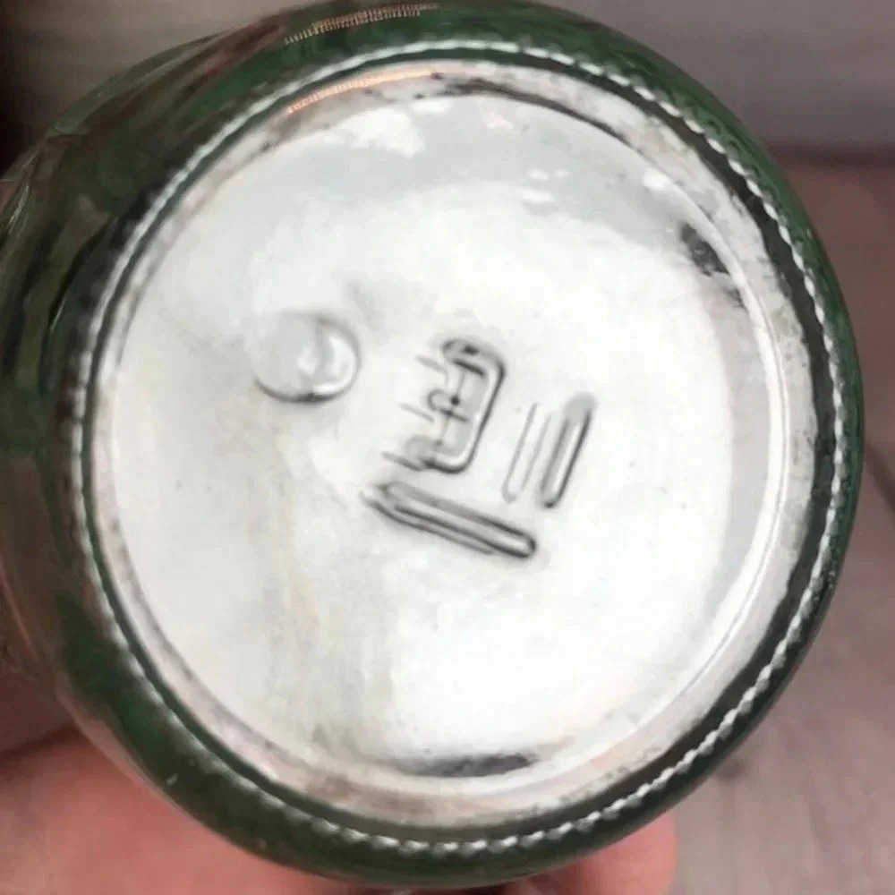 vintage barrel short green glass mug - Picture 7 of 8